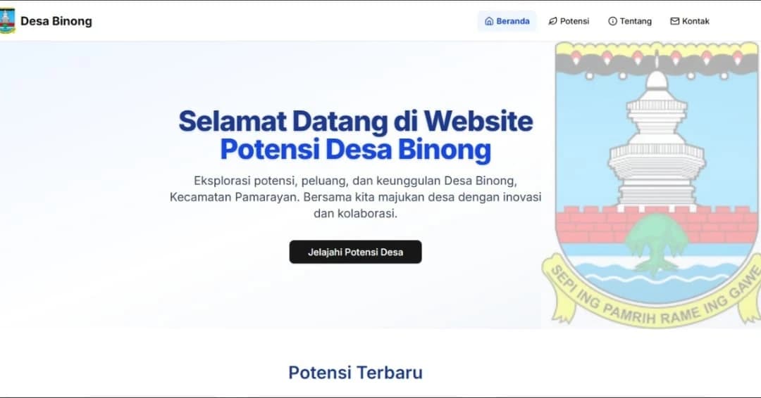 Binong Village Potential Profile Web